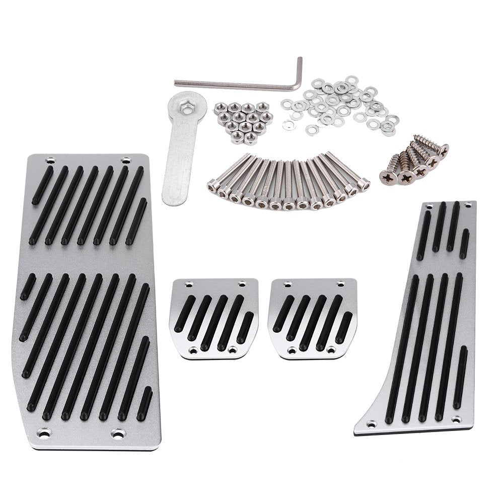 Car Foot Pedal, Brake Foot Pedal 4Pcs Car Manual Transmission Clutch Brake Foot Rest Pedal Pad For 1 3 5 7 X1 Series E30 E32